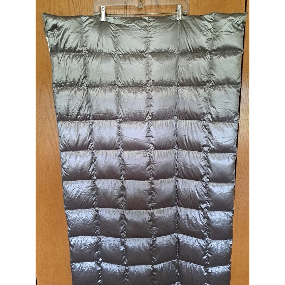 Blue Ridge Home Fashions Down Throw Blanket Grey/Silver Quilted Packable 69 X 58